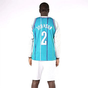 MNA-Q37 (Mitchell and ness swingman jersey char johnson hornets teal) 72497996