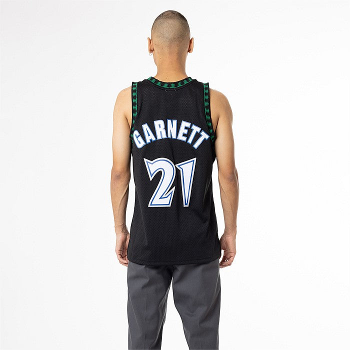 MNA-G33 (Mitchell and ness nba swingman jersey twolves garnett 21 alternate 97-98 black) 112398695