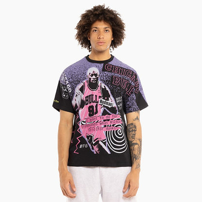 MNA-G32 (Mitchell and ness rebound tee bulls rodman black) 112394782