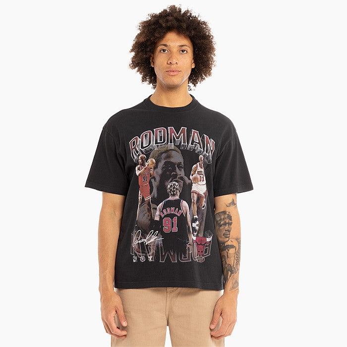 MNA-C33 (Mitchell and ness player tee bulls rodman black) 112394347