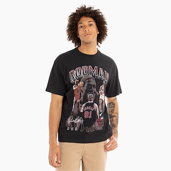 MNA-C33 (Mitchell and ness player tee bulls rodman black) 112394347