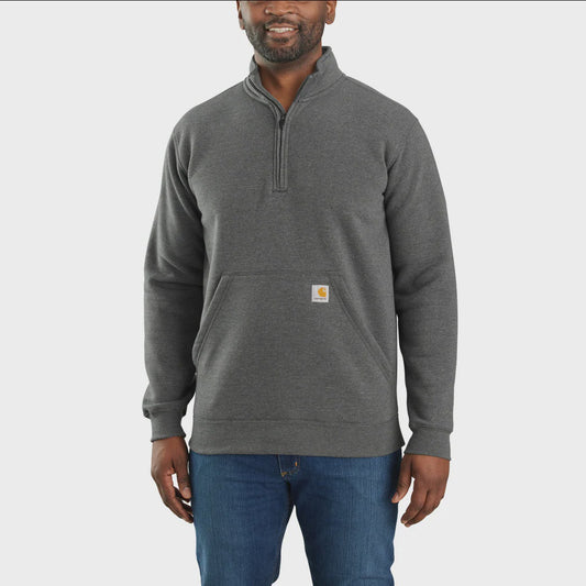 CHA-F7 (Carhartt midweight loose fit quarter zip mock neck sweatshirt carbon heather) 22596305