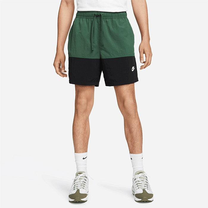 NA-Y44 (Nike club woven colour blocked shorts forest green/black)