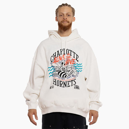 MNA-C36 (Mitchell and ness accolades hoodie hornets vintage white) 42496521