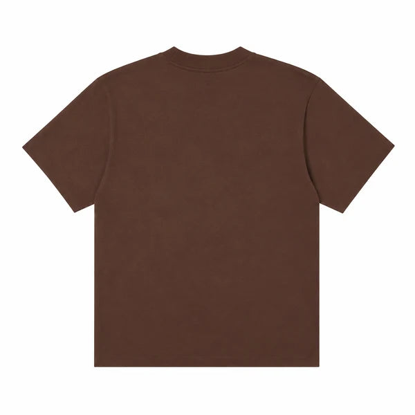 SKA-N (Shaka wear streetwear 10M-006 essentials max heavyweight cropped tee short sleeve tee brown)