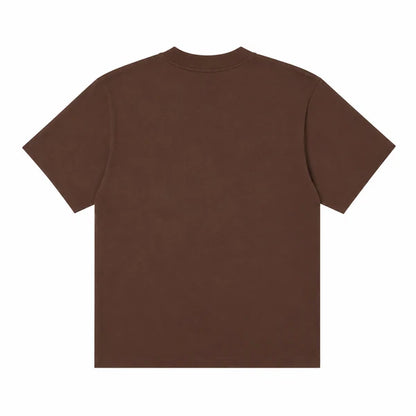 SKA-N (Shaka wear streetwear 10M-006 essentials max heavyweight cropped tee short sleeve tee brown)