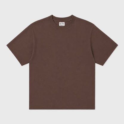 SKA-N (Shaka wear streetwear 10M-006 essentials max heavyweight cropped tee short sleeve tee brown)