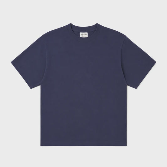 SKA-O (Shaka wear streetwear 10M-006 essentials max heavyweight cropped tee short sleeve tee navy)