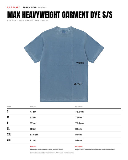 SKA-H (Shaka wear streetwear essentials max heavyweight garment dye short sleeve tee mustard)