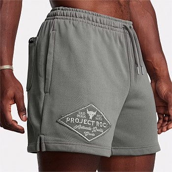 UAA-C14 (Under armour mens project rock heavy weight shorts tool clay green) 112494782