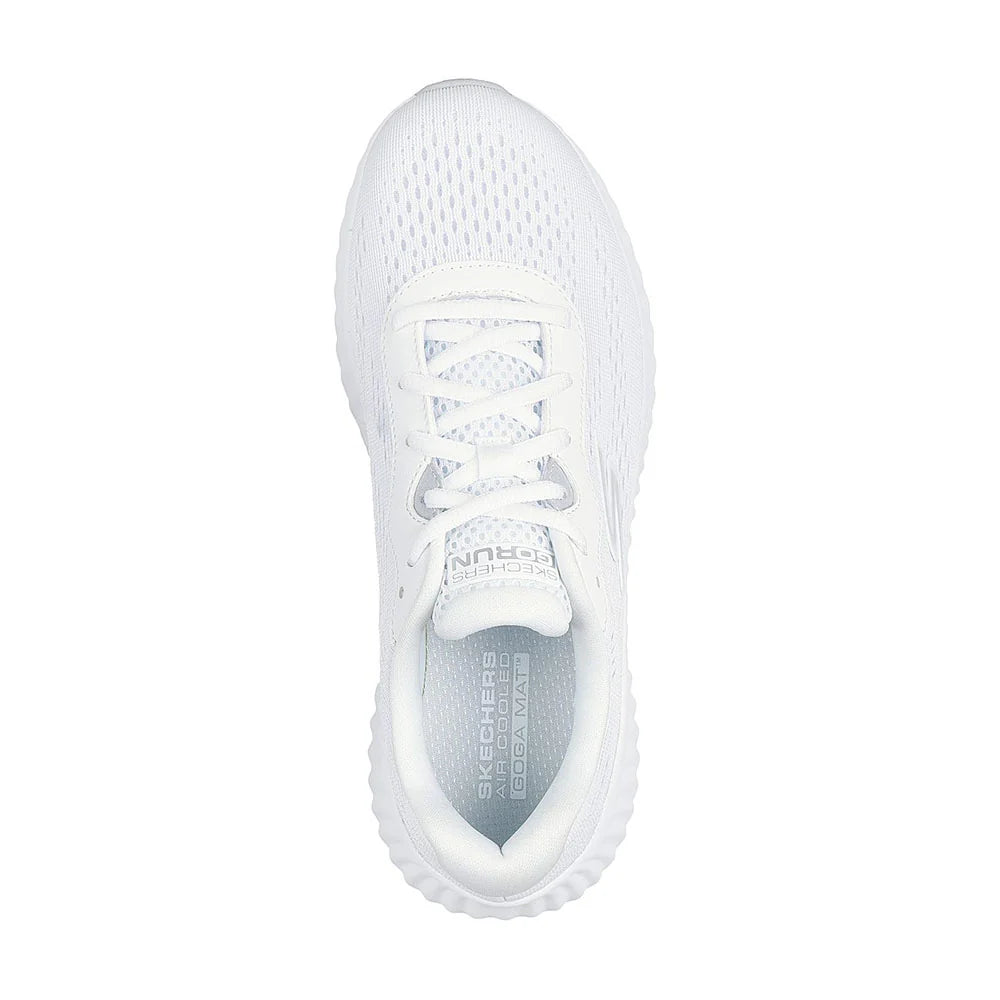 S-U12 (Skechers womens go run now white/silver) 12694000
