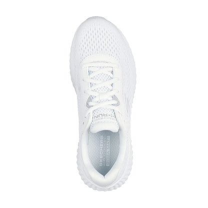 S-U12 (Skechers womens go run now white/silver) 12694000