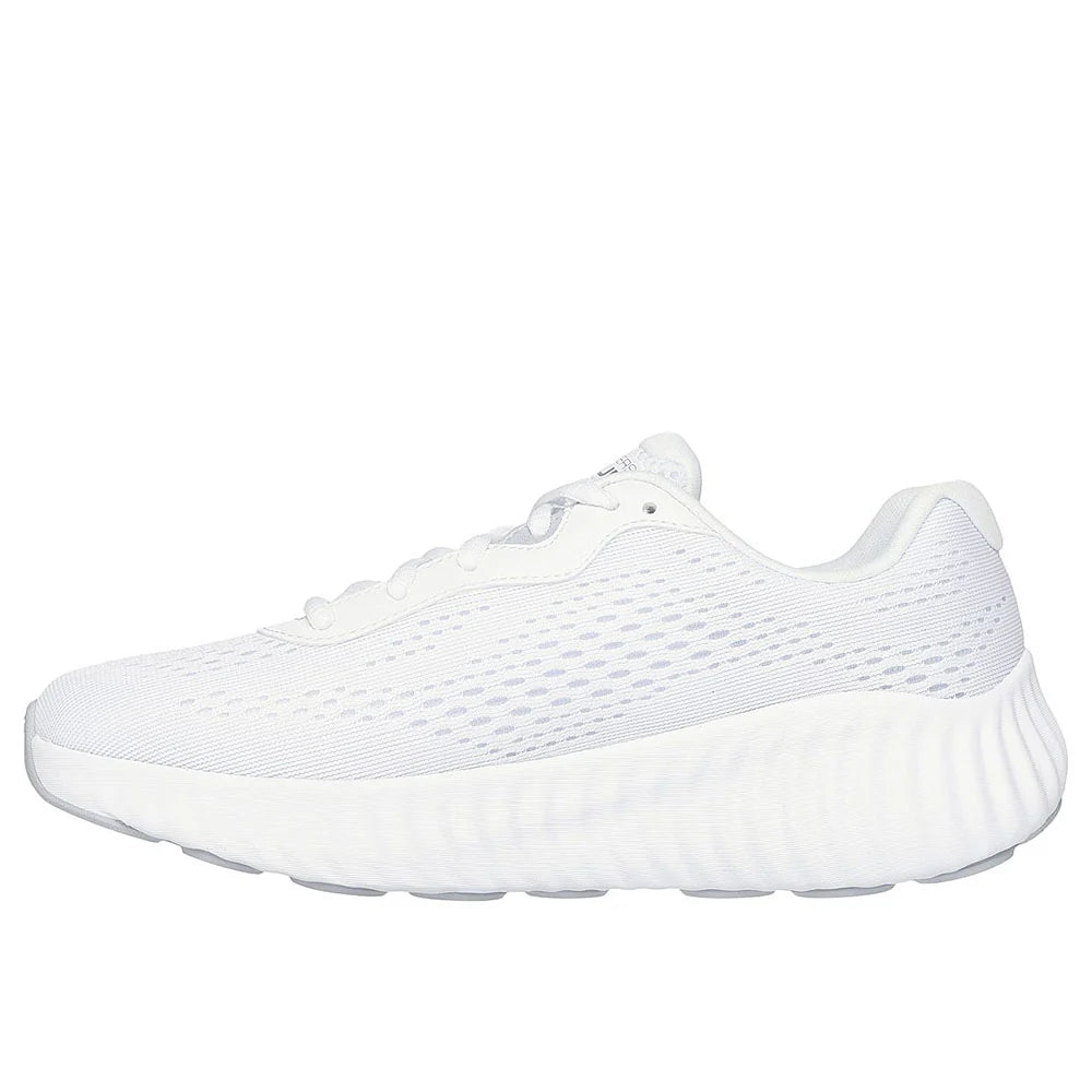 S-U12 (Skechers womens go run now white/silver) 12694000