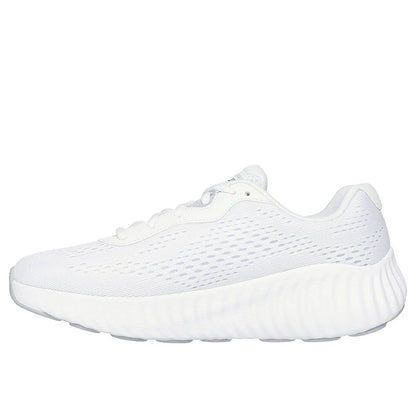 S-U12 (Skechers womens go run now white/silver) 12694000