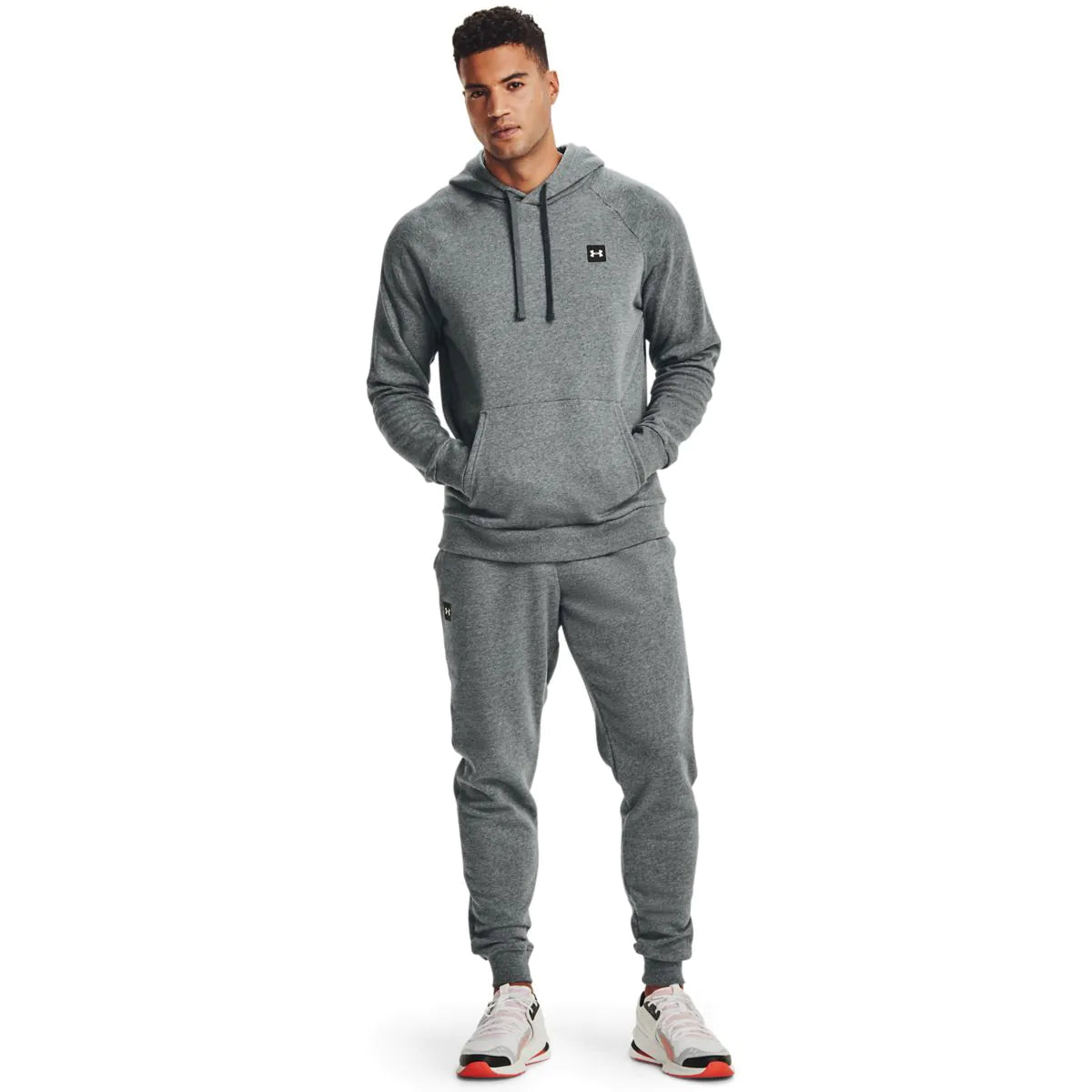 UAA-X5 (Men rival fleece jogger pitch gray/light heather/onyx white) 42293913