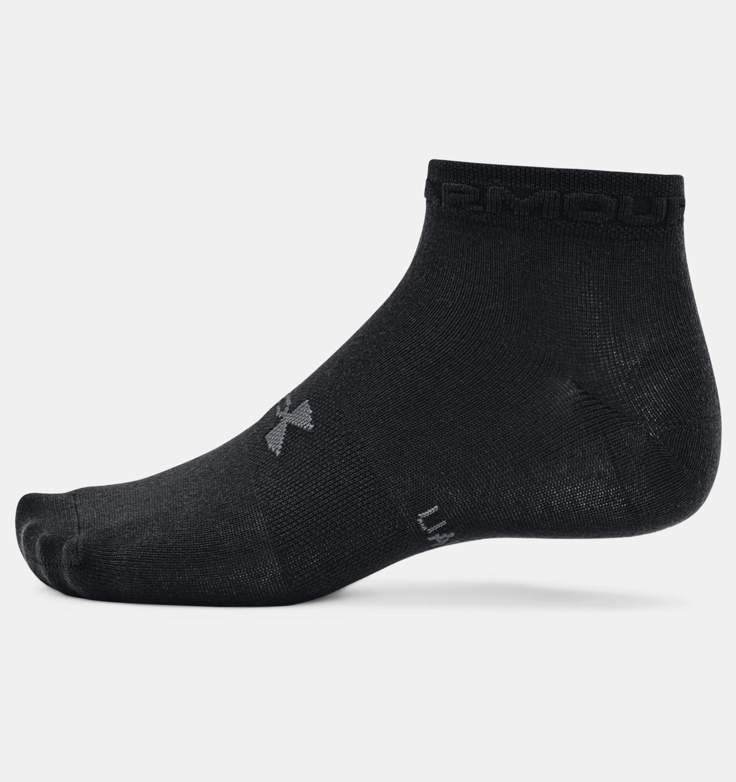 UAA-X10 (Under armour unisex essentials low cut 3 pack socks black/pitch gray) 102391304