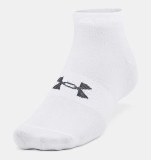 UAA-Y10 (Under armour unisex essentials low cut 3 pack white/pitch gray) 102391304