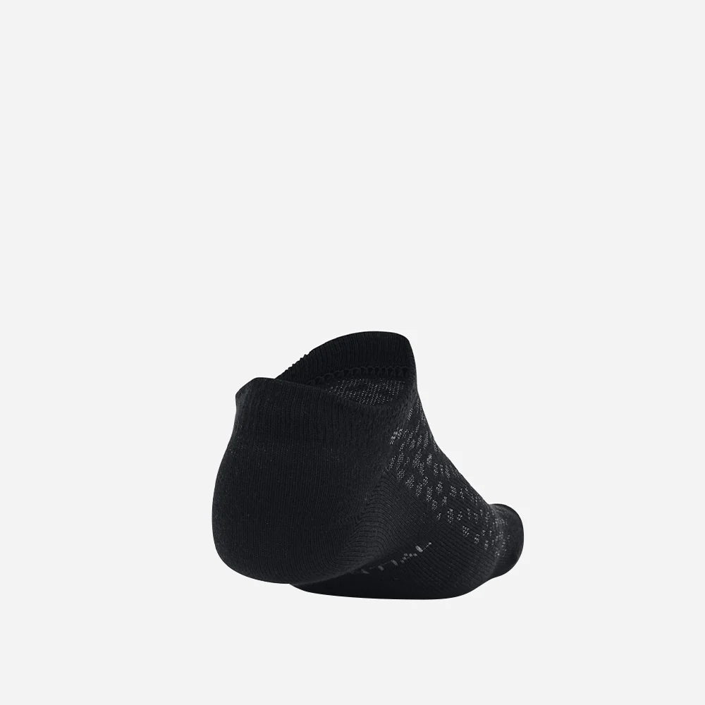 UAA-A11 (Under armour unisex essentials 6pack no show socks black/white/halo gray) 102391739
