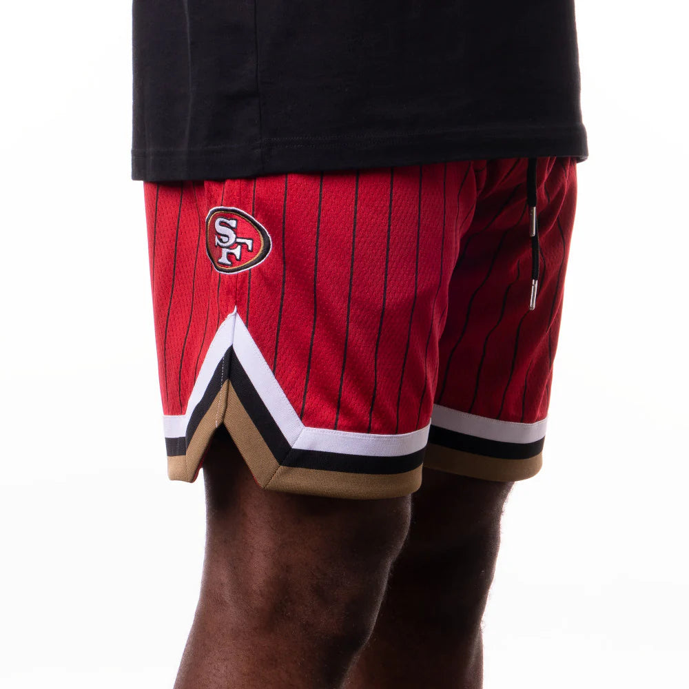 NEA-G8 (New era pinstripe cali mesh shorts san francisco 49ers official team colours) 122396500
