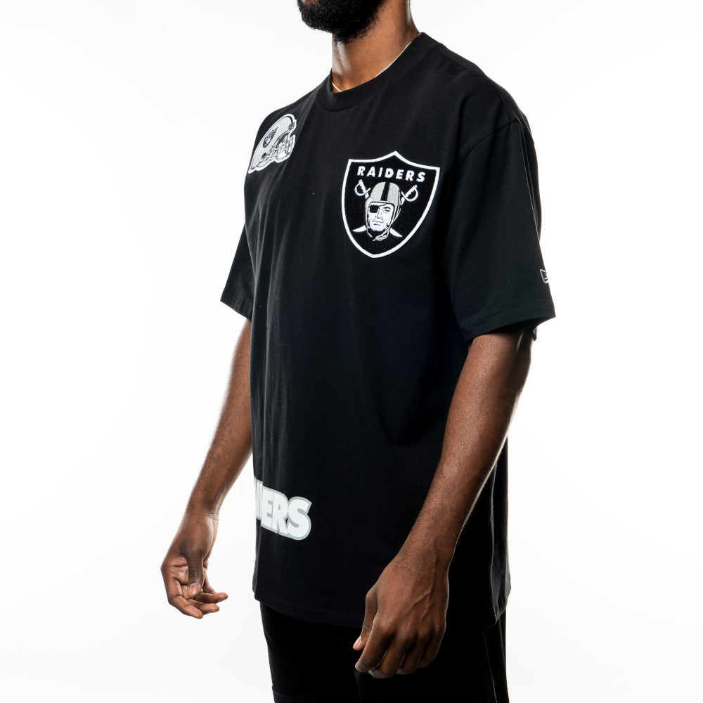 NEA-Q8 (New era oversize higher grade las vegas raiders tee black/team colours) 52494500