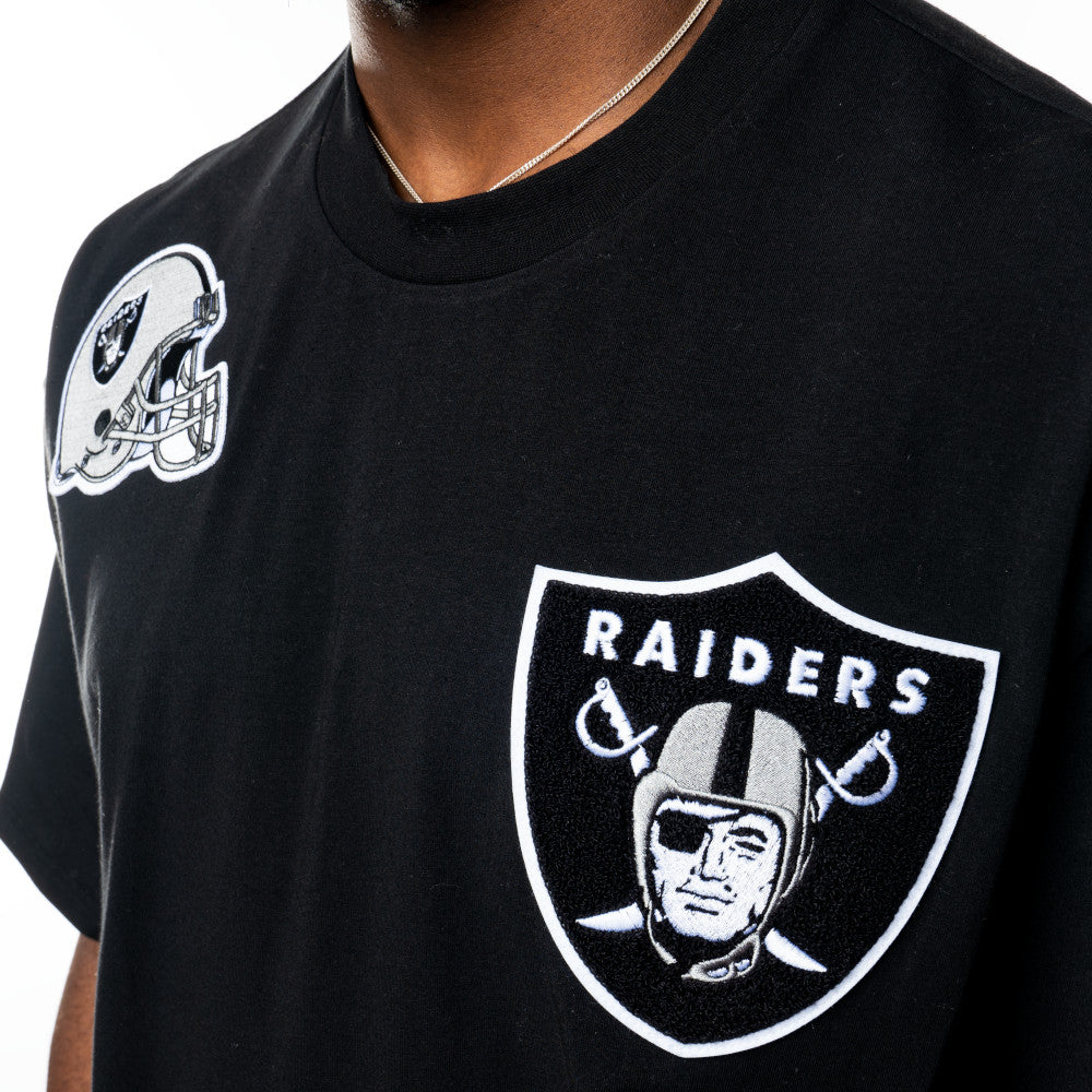 NEA-Q8 (New era oversize higher grade las vegas raiders tee black/team colours) 52494500