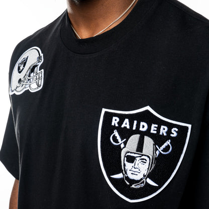 NEA-Q8 (New era oversize higher grade las vegas raiders tee black/team colours) 52494500