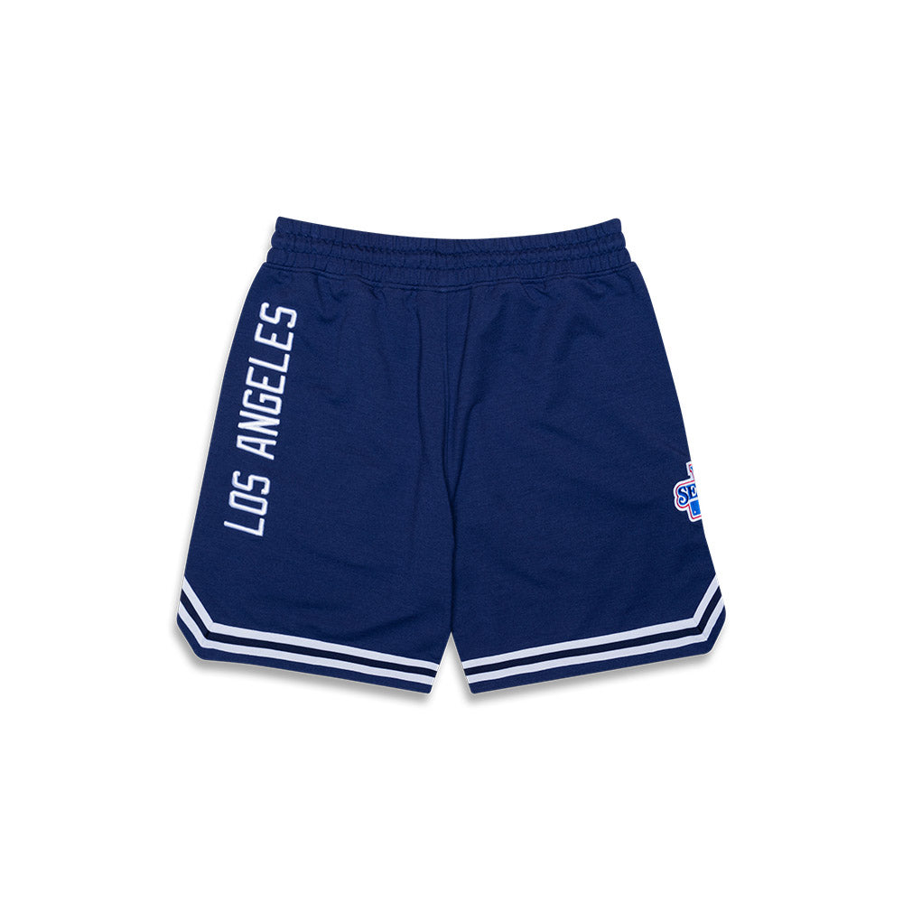 NEA-K8 (New era oversize higher grade basket ball style los angeles dodgers shorts dark royal/team colours) 52496500