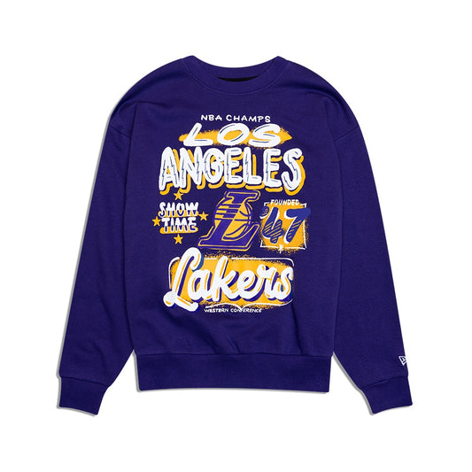 NEA-U8 (New era oversize los angeles lakers crew true purple/team colours) 52496000