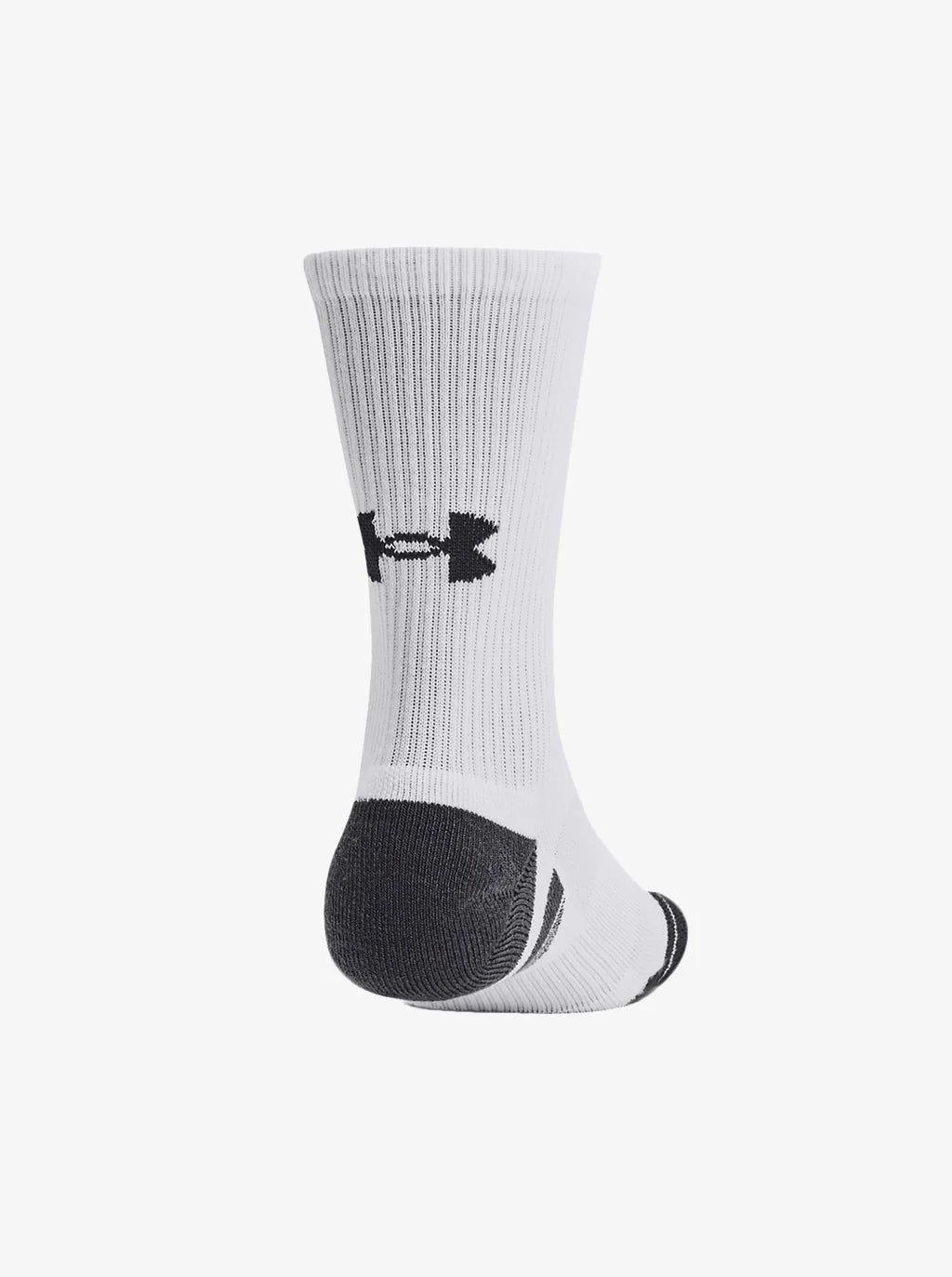 UAA-V15 (Under armour unisex performance tech 3 pack crew socks white/jet gray) 72591304
