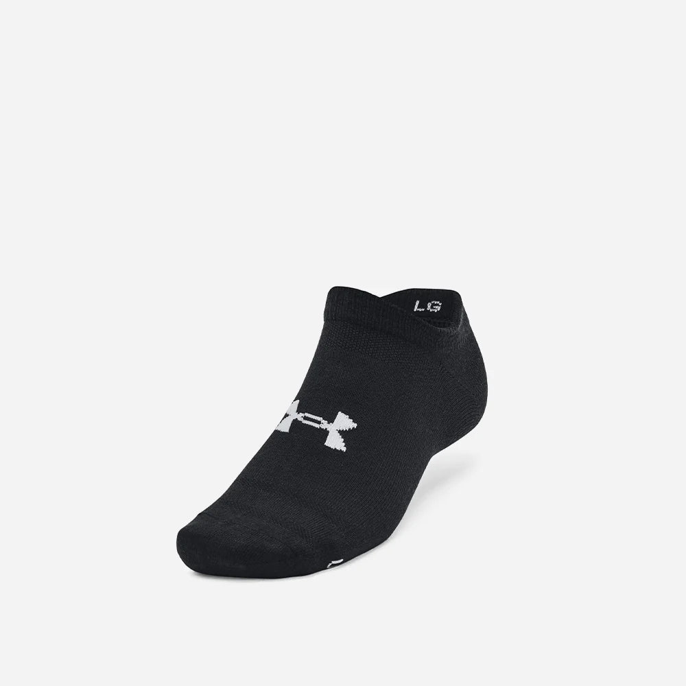 UAA-H12 (Under armour essential no- show 6 Pack socks black/halo gray) 22491739