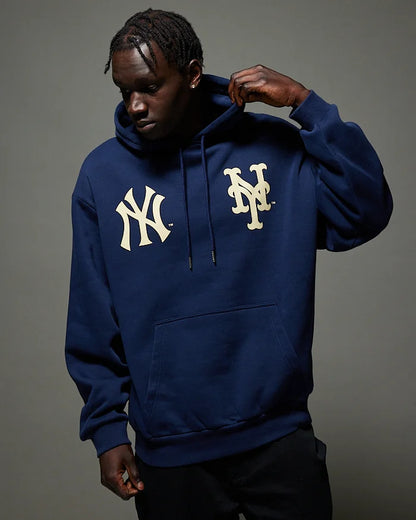 NEA-D9 (New era subway series oversize new york yankees X new york mets hoodie night shift navy) 52496500