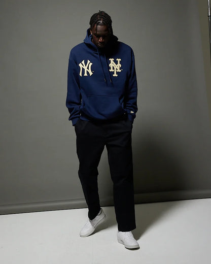 NEA-D9 (New era subway series oversize new york yankees X new york mets hoodie night shift navy) 52496500