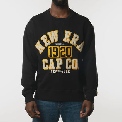 NEA-D10 (New era cap co. college crewneck black/white/gold) 82496500