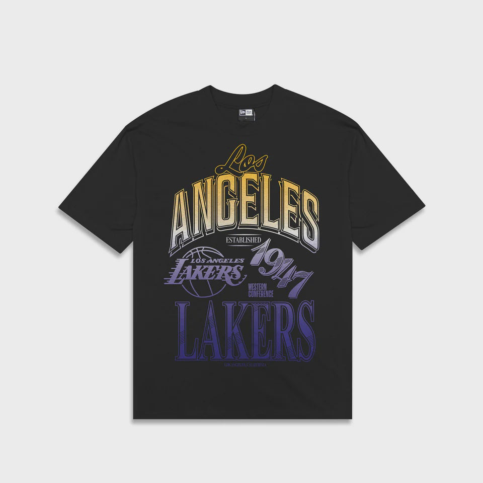 NEA-G10 (New era nba rivals oversize tee los angeles lakers black) 82493500