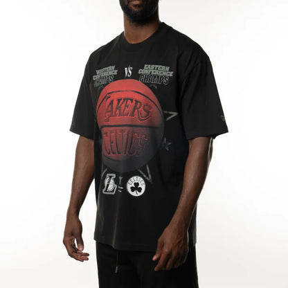 NEA-E10 (New era nba rivals oversize tee boston celtics X los angeles lakers black) 82494000