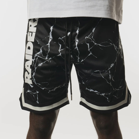 NEA-W9 (New era NFL rivals basketball style mesh shorts las vegas raiders black) 8249550