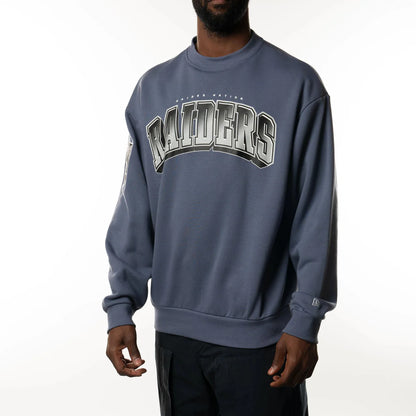 NEA-U9 (New era NFL rivals las vegas raiders oversize sweatshirt slate blue) 82495500