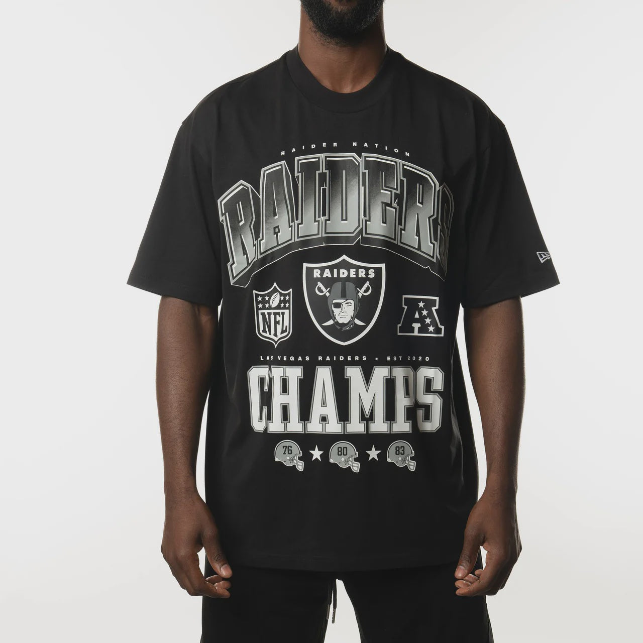 NEA-T9 (New era NFL rivals las vegas raiders oversize tee black) 82493000