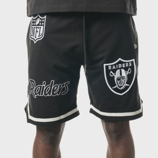 NEA-K10 (New era higher grade basketball style shorts las vegas raiders black) 82496500