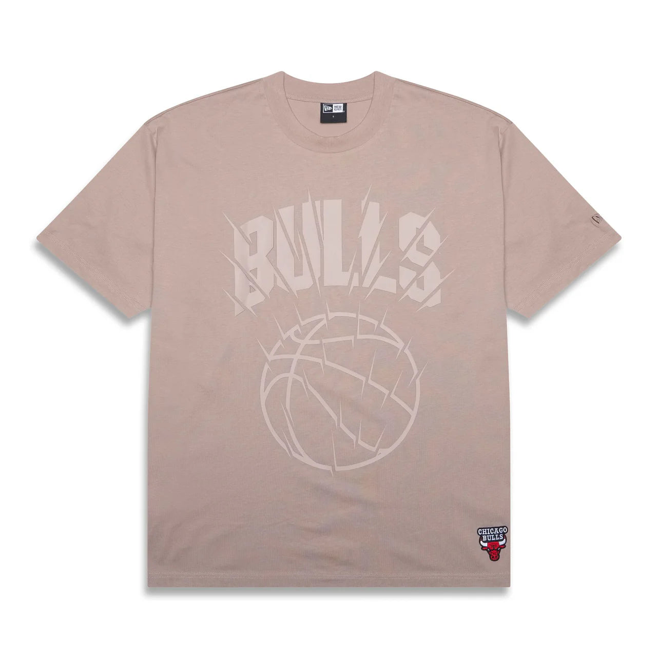 NEA-O9 (New era tonal nba chicago bulls oversize tee ash brown) 72494000