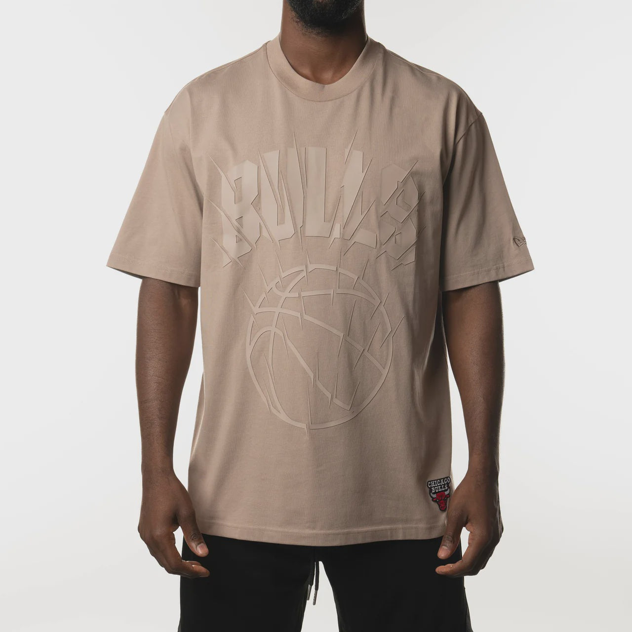 NEA-O9 (New era tonal nba chicago bulls oversize tee ash brown) 72494000