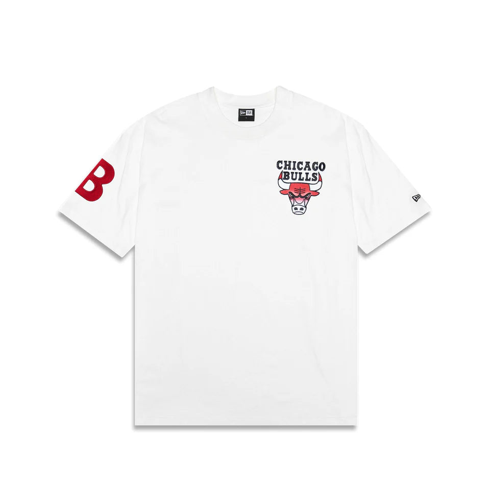 NEA-V10 (New era higher fade oversize tee chicago bulls white) 112494500