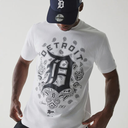 NEA-E12 (New era mlb oversize detroit tigers paisley tee white) 92594000