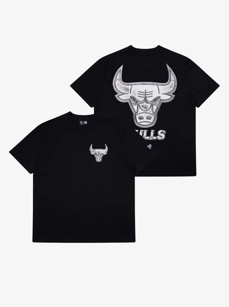 NEA-T13 (New era platinum chicago bulls tee black) 32694000