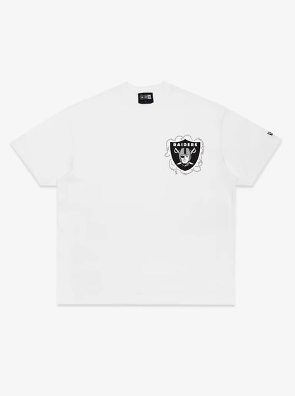 NEA-K14 (New era barbed wire las vegas raiders short sleeve relaxed fit t-shirt white) 52693750