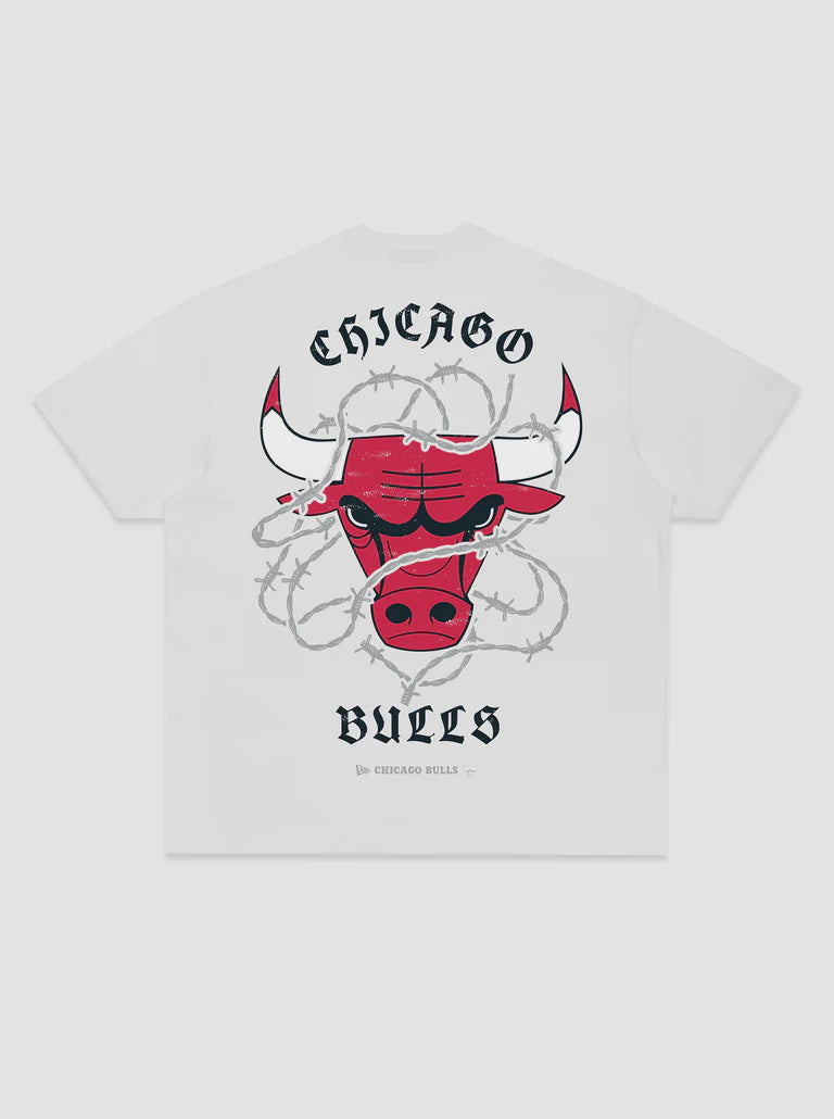 NEA-L14 (New era barbed wire chicago bulls short sleeve relaxed fit t-shirt white) 52693750