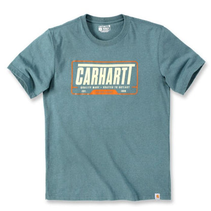 CHA-K5 (Carhartt force relaxed fit heavyweight short sleeve graphic t-shirt sea pine heather) 122393475