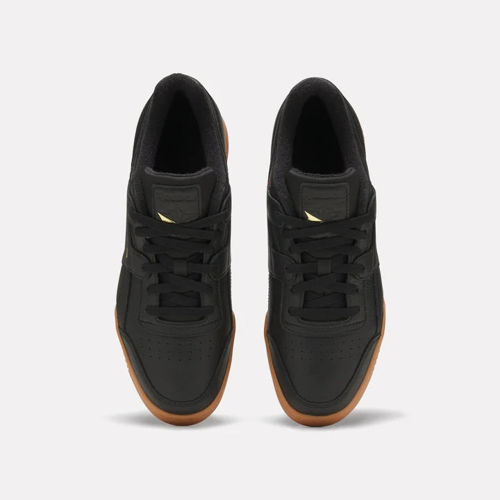 R-H18 (Reebok workout plus shoes black/gold/gum) 92698553