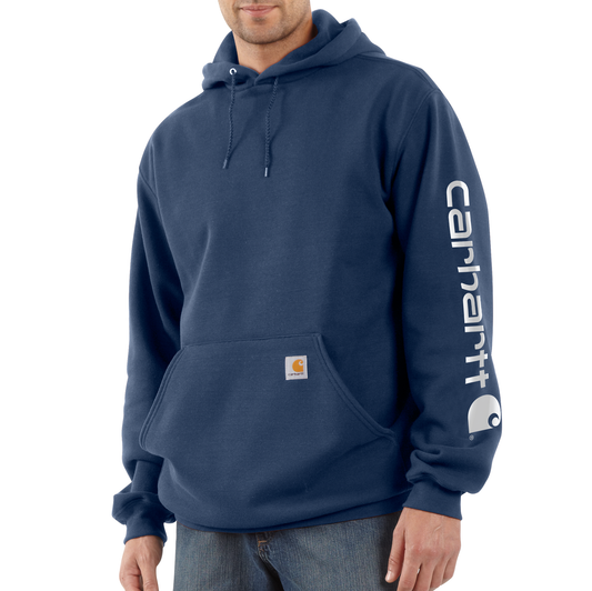 CHA-F (Carhartt midweight hooded logo sweatshirt navy) 62496090