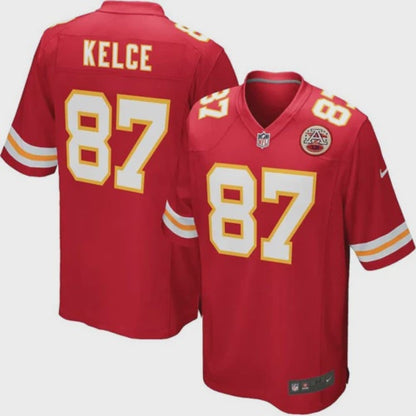 NA-Z47 (Nike Kansas City Chiefs Travis Kelce #87 Game Jersey Gym Red) 102598261
